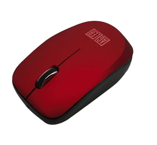 MOUSE, WIRELESS 2.4G, RED w/NANO RECEIVER