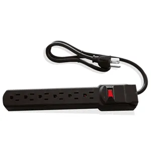 ArgomTech 6 OUTLET DELUXE POWER STRIP BLACK