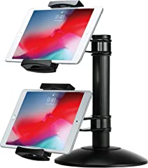 [PAD-QC2M] Dual Tablet Mount - CTA Quick-Connect Dual Tablet Mount with Height-Adjustable Arms for iPad Air 1-4, and Tablets up to 10” in Length