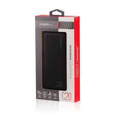 [ARG-PB-1145BK] Argom Power Bank C20 20000MAH (Black)