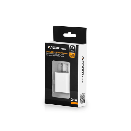 [ARG-AC-0105] Argom USB Wall Charger 2 Ports 2.1AMP